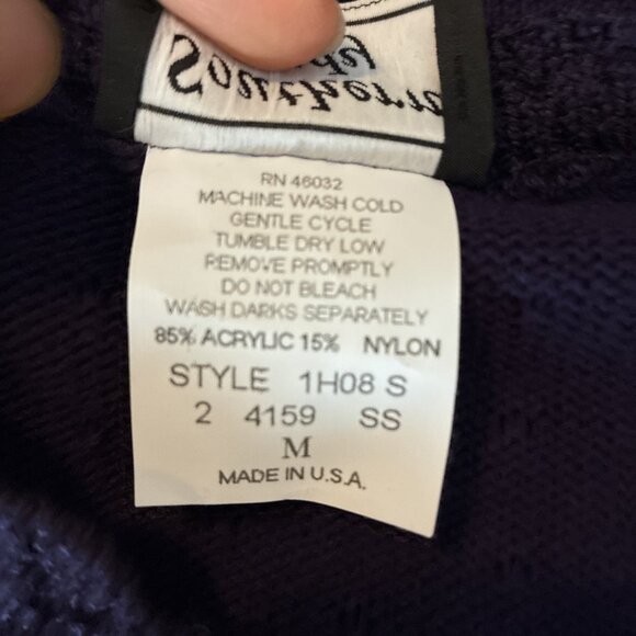 Southern Lady Cardigan Womens M Purple Button Front Floral Embroidered Sweater - Picture 7 of 7